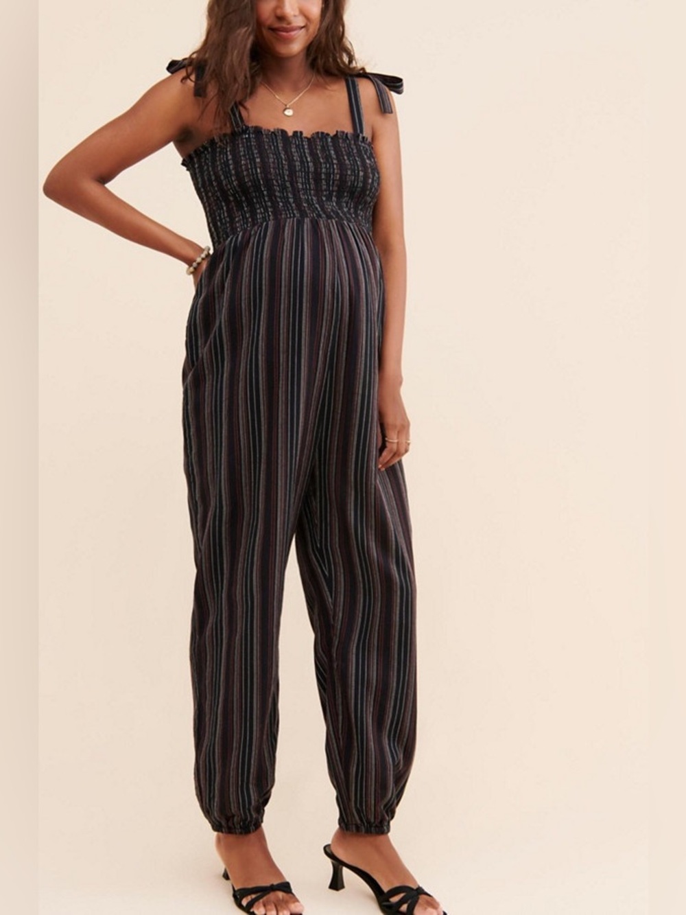 Hatch Maternity Jojo Jumpsuit 100% Cotton Size 1 Small/Medium Pregnancy Baby